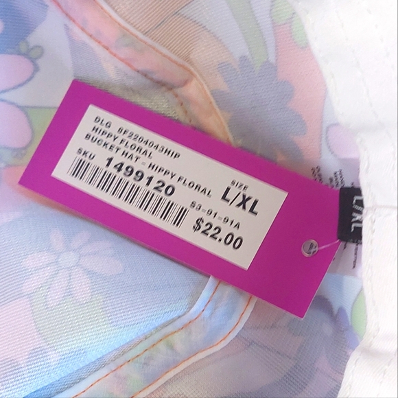 Abstract Floral Patterned Bucket Hat BNWT DLG Bucket Hat Size: L-XL - Picture 2 of 3